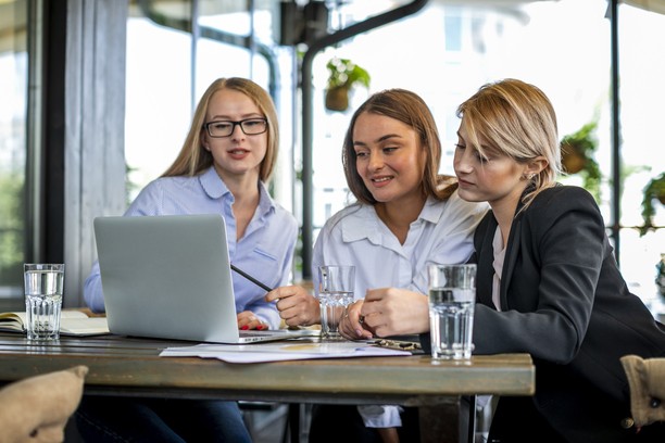 Professional woman under closed to open work permit