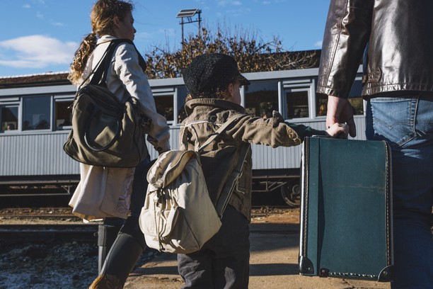 Asylum Seeker in Canada family arriving with luggage