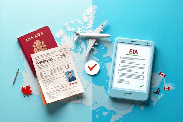 Image showing Canada Visitor Visa vs ETA comparison