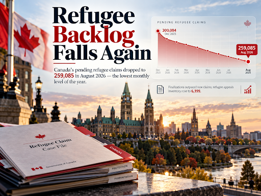 Canada’s Refugee Backlog Hits 2026 Low as Appeals Rise